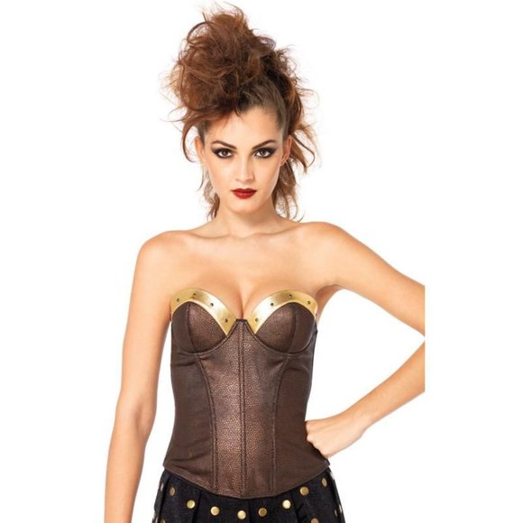 Leg Avenue Warrior Armor Bustier with Stud Accents Size Medium 8-10 - Picture 1 of 1